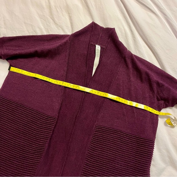 Lululemon Sz 2 Sit In Lotus Wrap II Open Cardigan Purple - Picture 5 of 8